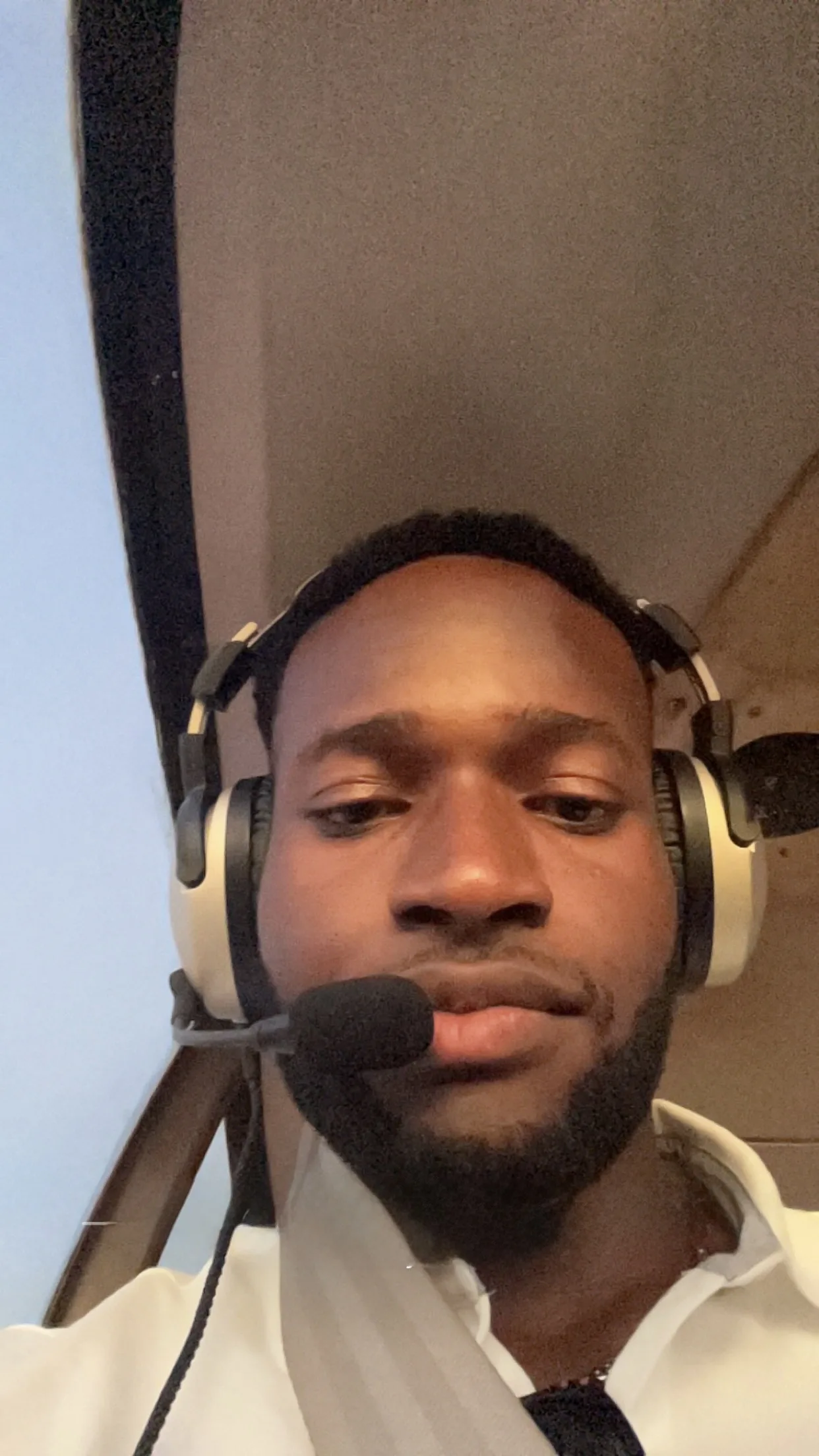 Victory Ulasi in cockpit